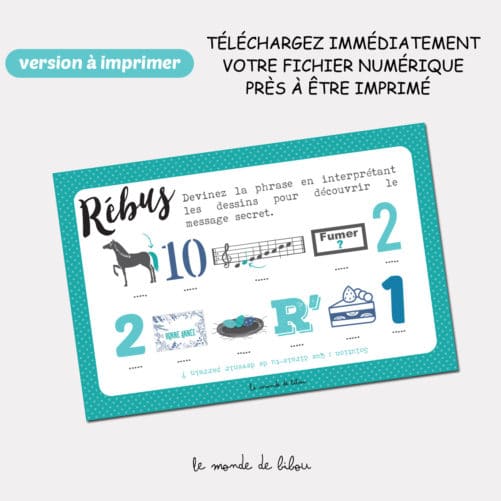 Carte rébus Demande parrain à imprimer