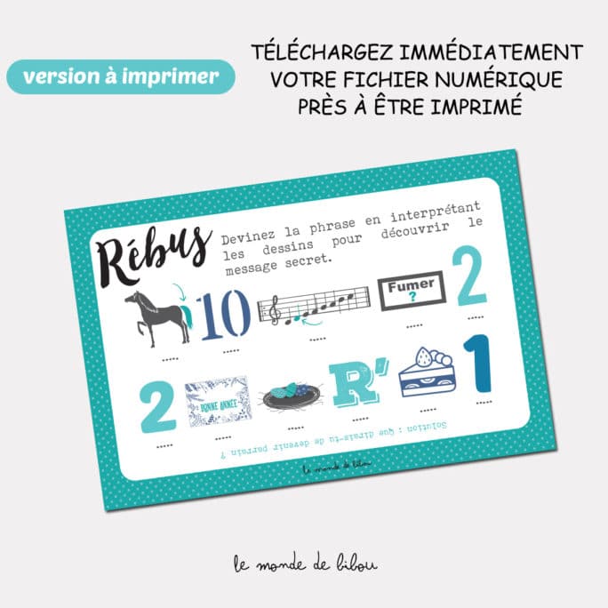 Carte rébus Demande parrain à imprimer