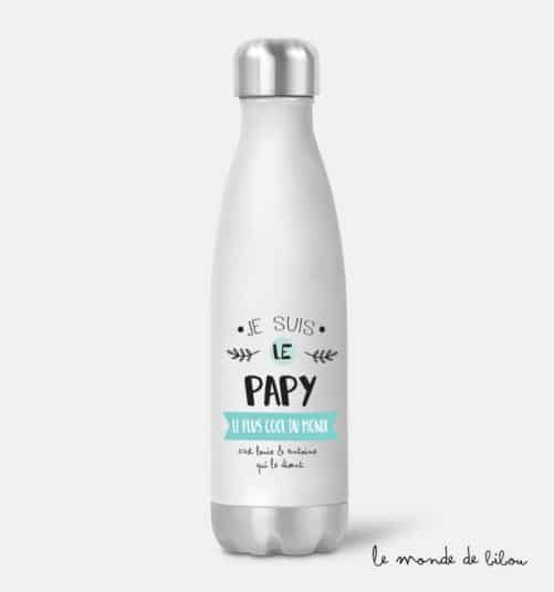 Bouteille isotherme Papy le plus cool