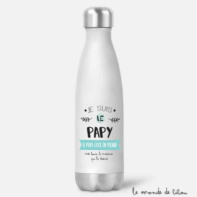 Bouteille isotherme Papy le plus cool