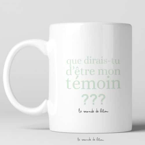 Mug magique Que dirais-tu d'être témoin homme ?