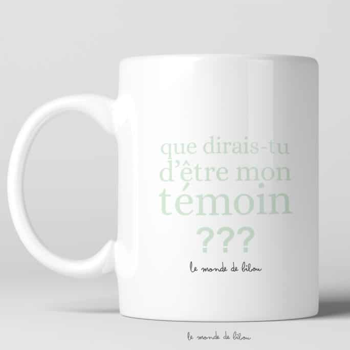 Mug magique Que dirais-tu d'être témoin homme ?