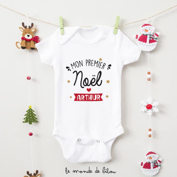 Body personnalisé Mon premier Noël
