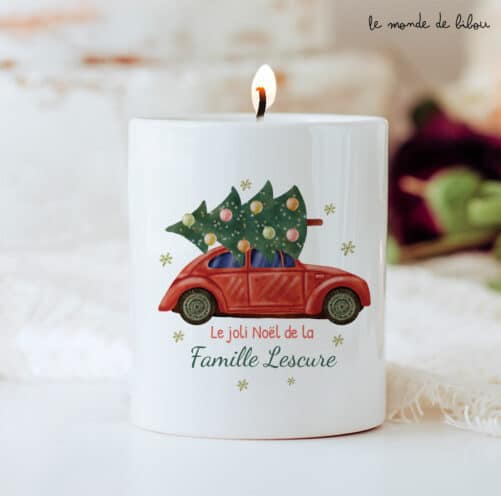 Bougie de Noël voiture