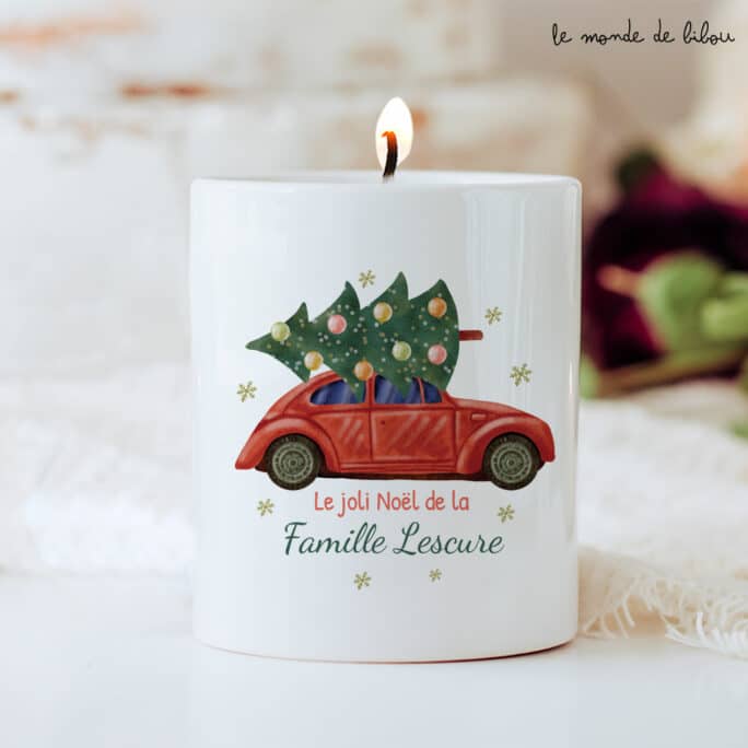 Bougie de Noël voiture
