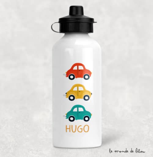 Gourde enfant personnalisée Voitures