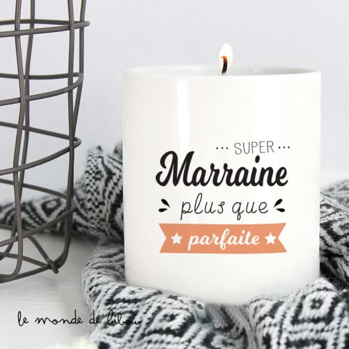 Bougie cadeau Parfaite marraine