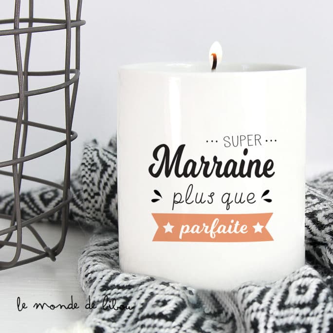 Bougie cadeau Parfaite marraine