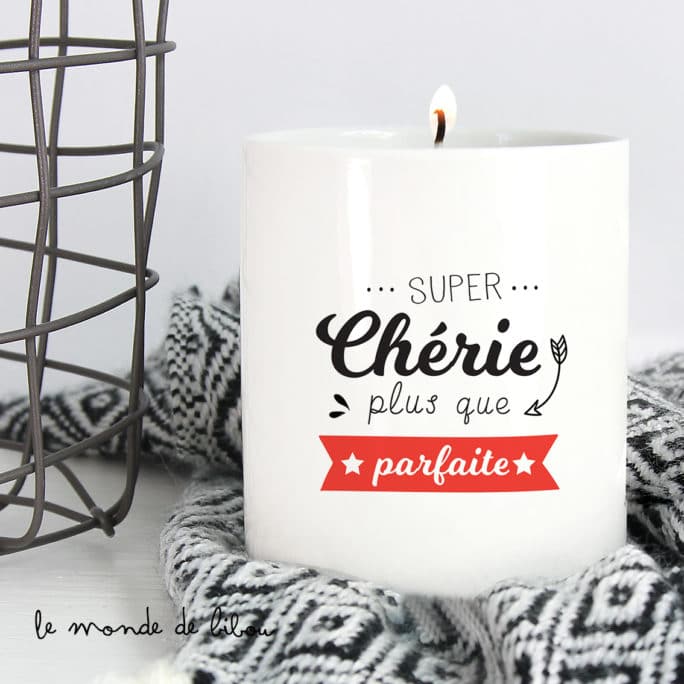 Bougie cadeau Parfaite chérie