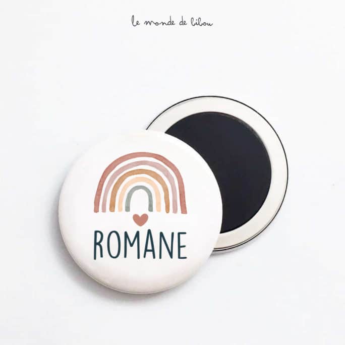 Magnet Prénom Rainbow rose