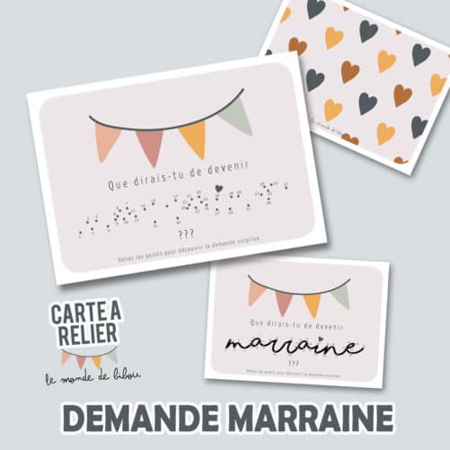 Carte à relier Demande Marraine