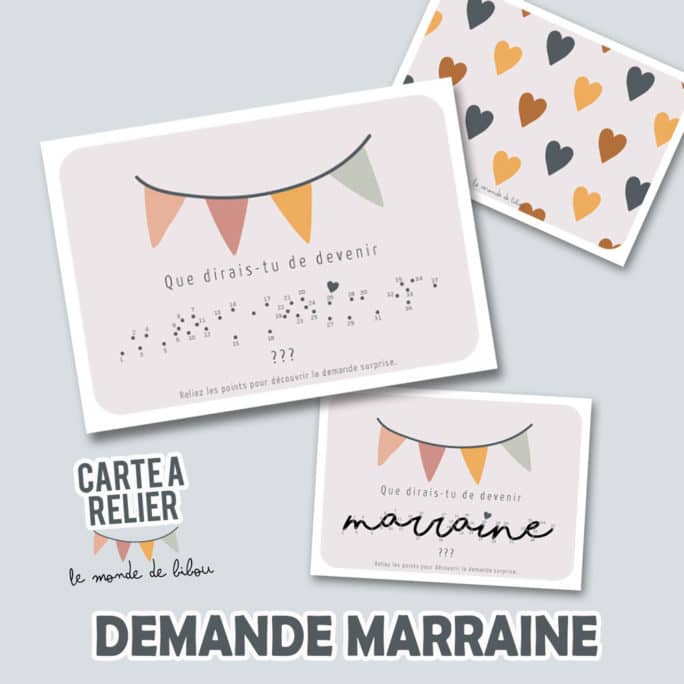Carte à relier Demande Marraine