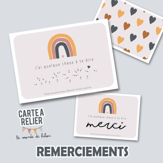 Carte à relier Remerciement