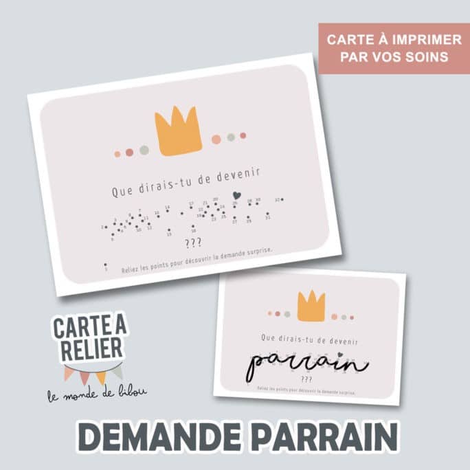 Carte à relier Demande Parrain à imprimer