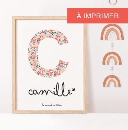 Affiche Initiale Liberty imprimable