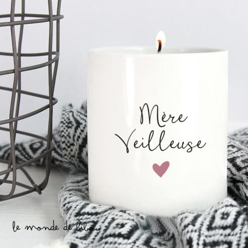 Bougie cadeau Mère veilleuse