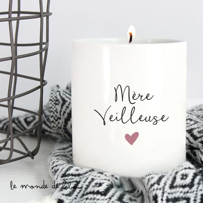 Bougie cadeau Mère veilleuse