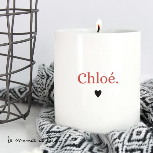 Bougie parfumée personnalisée Prénom