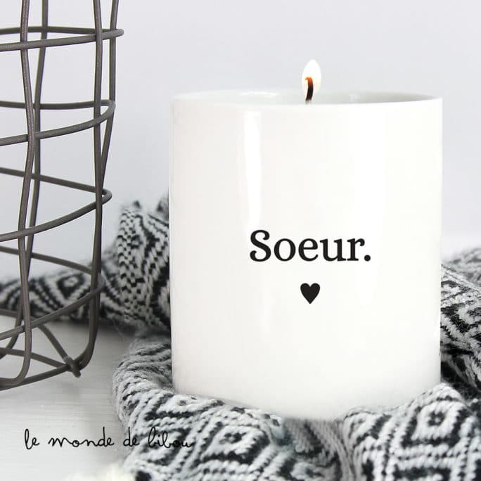 Bougie parfumée personnalisée Famille