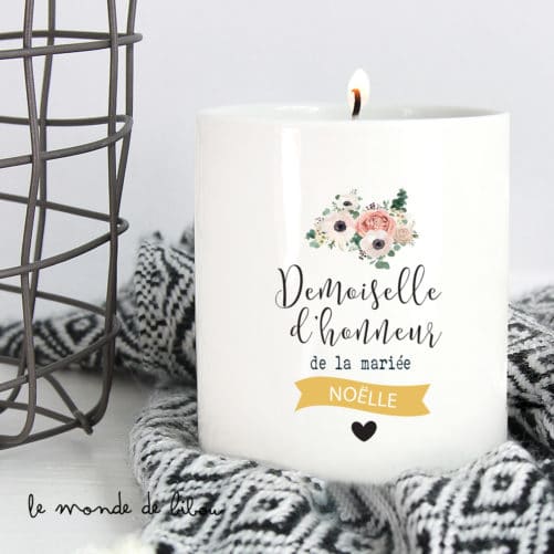 Bougie Demoiselle d'honneur de la mariée