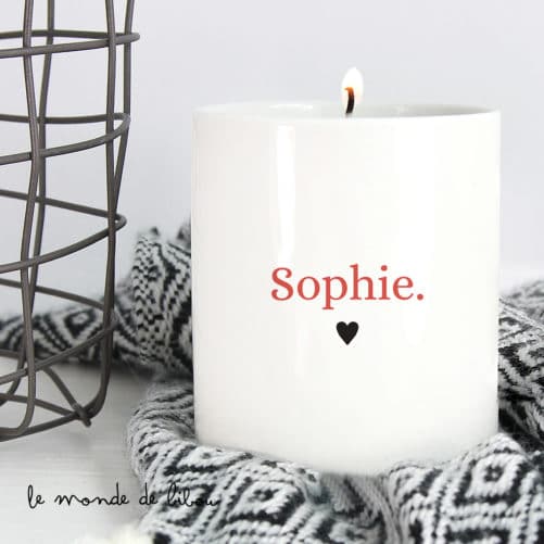 Bougie parfumée personnalisée Prénom