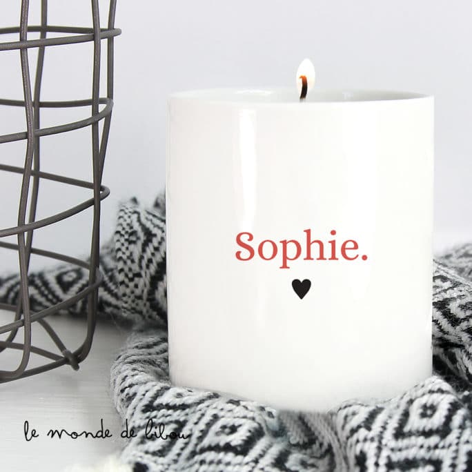 Bougie parfumée personnalisée Prénom
