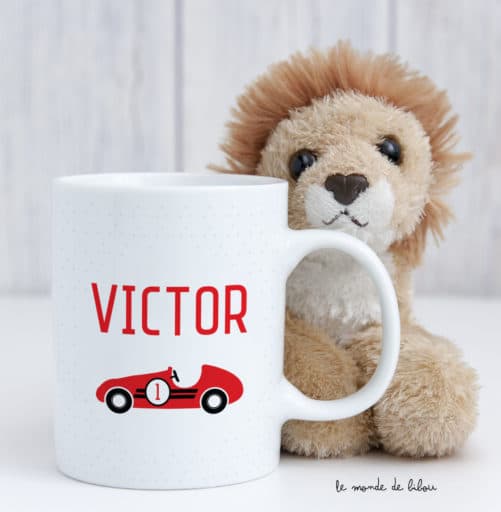 Tasse incassable personnalisée Voiture rouge