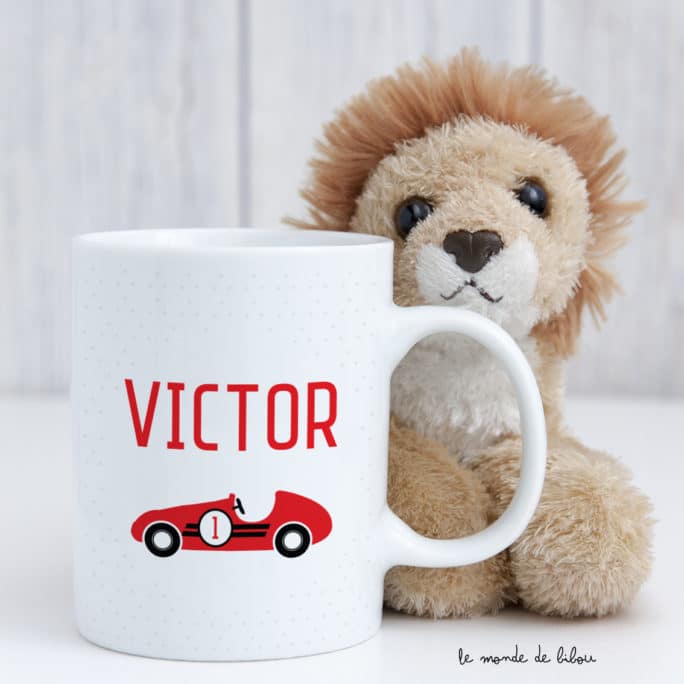 Tasse incassable personnalisée Voiture rouge
