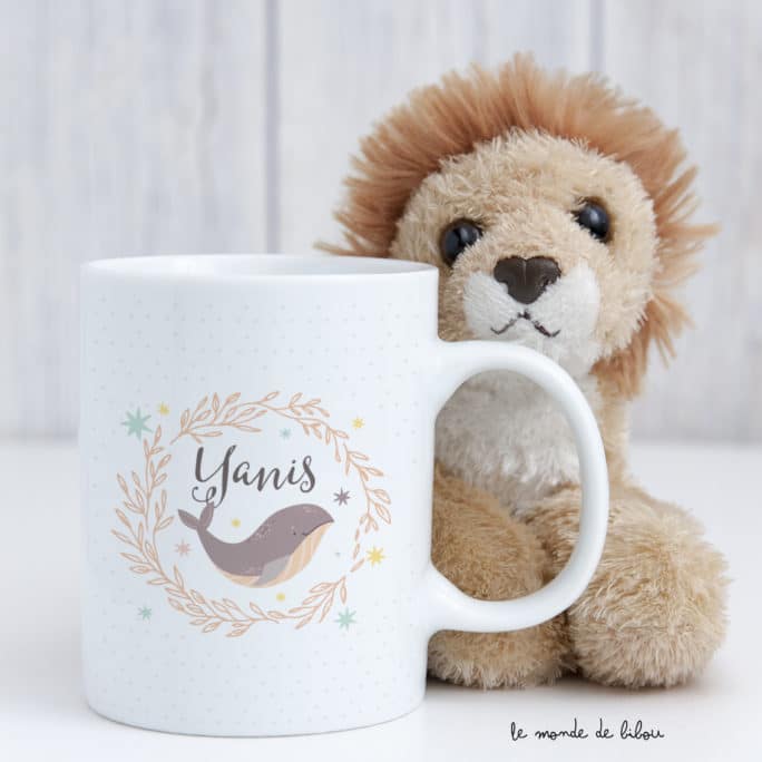 Tasse incassable personnalisée Baleine