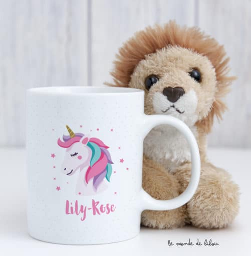 Tasse incassable Licorne personnalisée