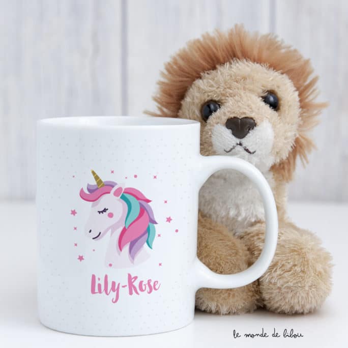 Tasse incassable Licorne personnalisée