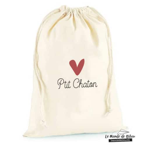 Sac rangement Petit cœur personnalisable