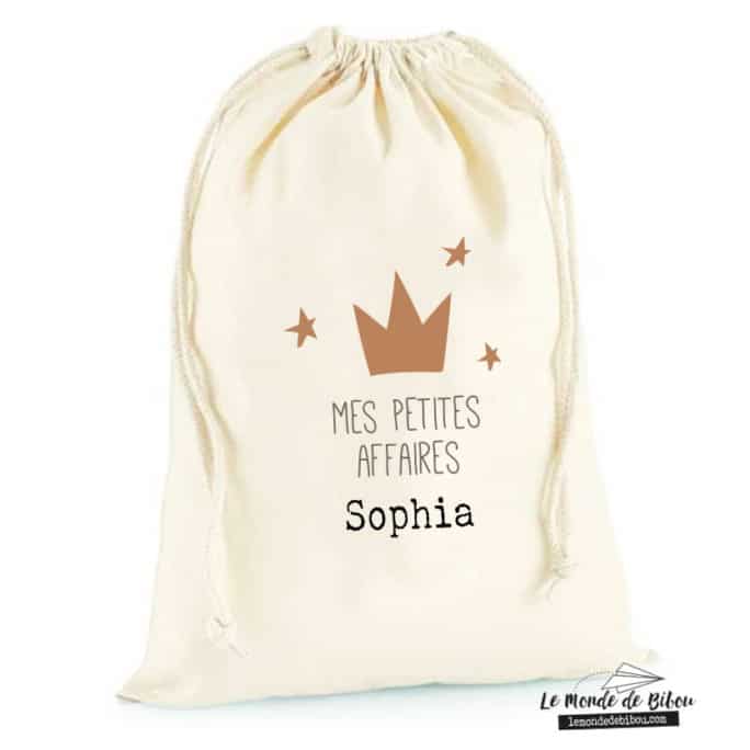 Sac rangement Petite couronne personnalisable
