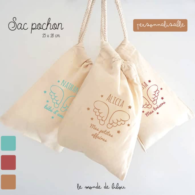 Sac rangement Petit ange personnalisable