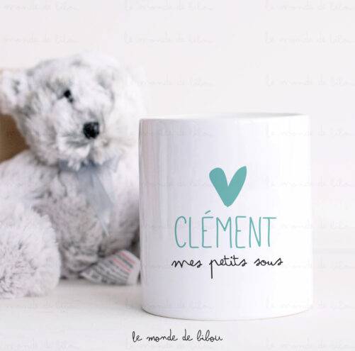 Tirelire Petit cœur personnalisable