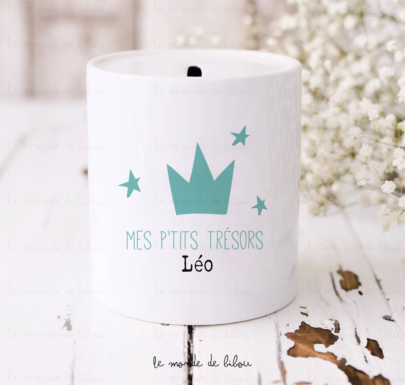 Tirelire Petite couronne personnalisable