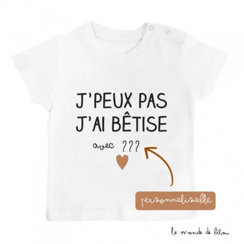 T-Shirt bébé Bêtises avec
