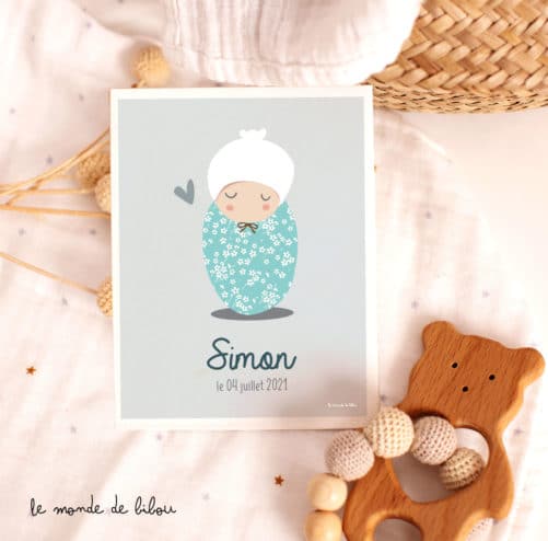 Affiche Naissance personnalisable bébé
