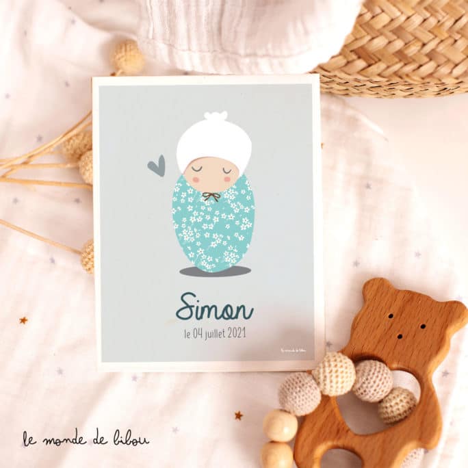 Affiche Naissance personnalisable bébé
