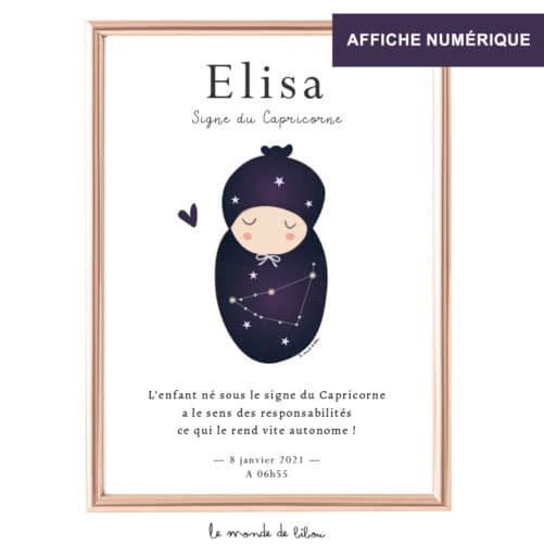 Affiche numérique enfant Zodiaque à télécharger