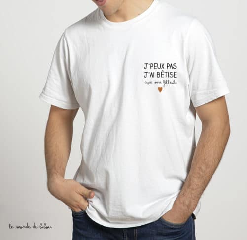 T-shirt adulte homme Bêtise avec