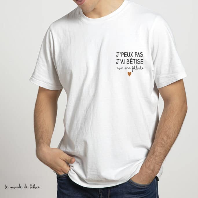T-shirt adulte homme Bêtise avec