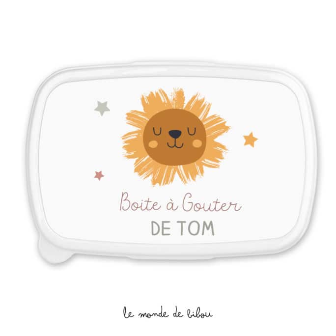 Boîte à Goûter personnalisée Lion