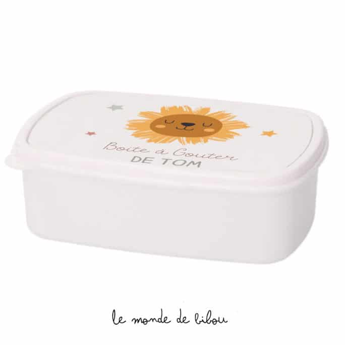 Boîte à Goûter personnalisée Lion