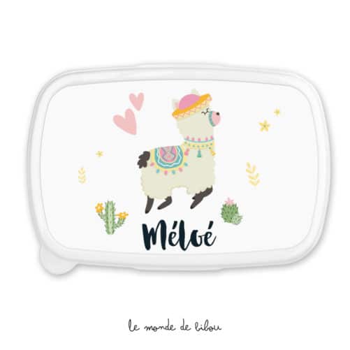 Boîte à Goûter personnalisée Lama