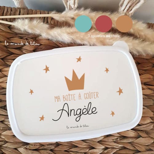 Boîte à Goûter personnalisée Petite couronne