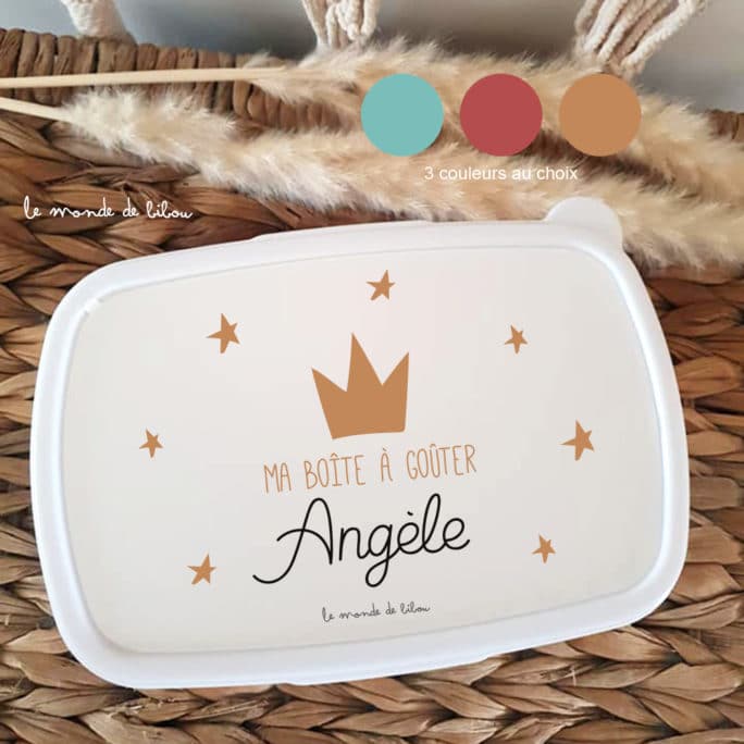 Boîte à Goûter personnalisée Petite couronne