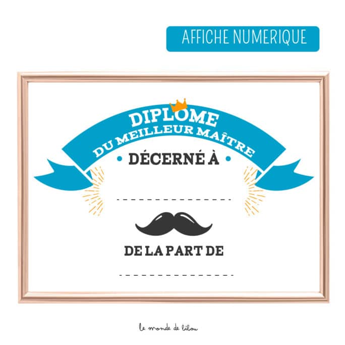 Diplôme du Meilleur Maître numérique à télécharger