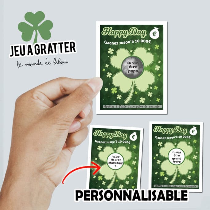 Ticket jeu à gratter Trèfle chance