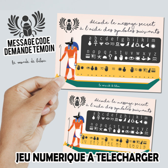 Carte numérique message codé Témoin femme à télécharger